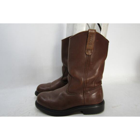 Red Wing Pecos Mens Size 7 EE Brown Leather Zip Steel Toe Work Cowboy Boots - Picture 1 of 11